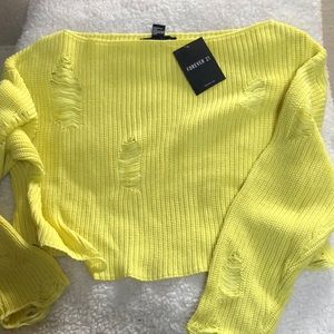 COPY - Forever 21 distressed cropped sweater